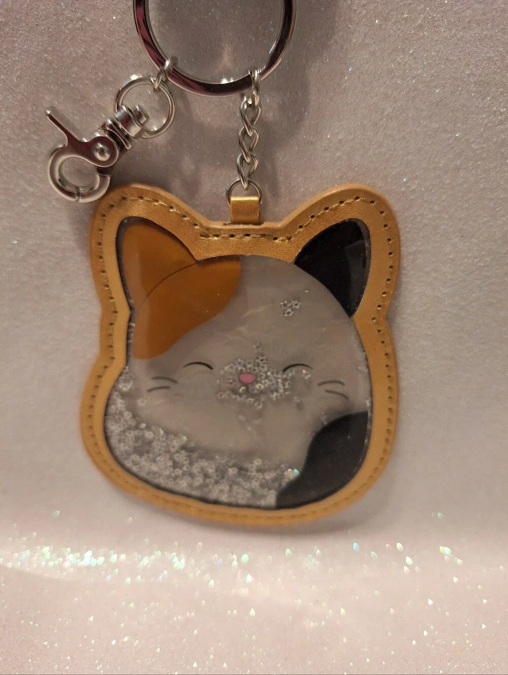 Squishmallows Cat Shaker Keychain Bag Clip New